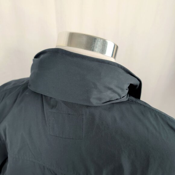 Cole Haan Rain Coat Jacket Medium Blue Hood - Picture 7 of 12